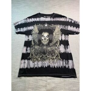 The Crow Eric Draven Graphic Tie Dye T-Shirt Mens Medium Black Grey Gothic Movie